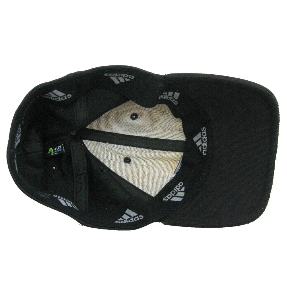 ADIDAS Men's Black Baseball Cap Hat (Adult Stretch Small-Medium) Sports Fitness
